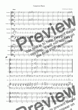 page one of Camptown Races for School Orchestra