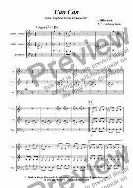page one of Can Can  from Orpheus In the Underworld  (3 Brass  2 Trumpets and Trombone)