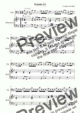 page one of Tuba Sonata