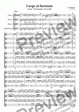 page one of Rossini - The Barber of Seville