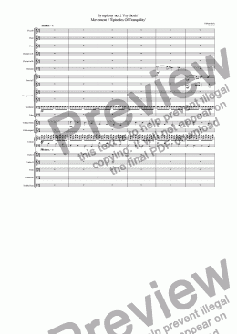 page one of Symphony no 2 'Psychosis', Movement 2 'Episodes Of Tranquility'
