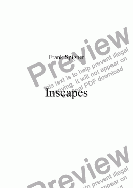 page one of Inscapes, movement 1