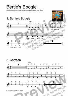 page one of Bertie’s Boogie
