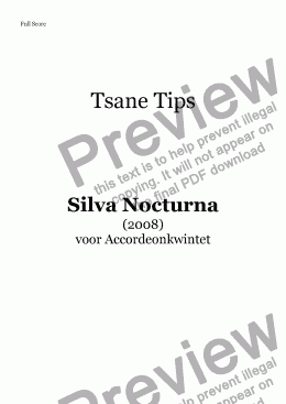 page one of Silva Nocturna