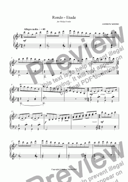 page one of ’Rondo-Etude’ for solo piano