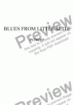 page one of BLUES from Little Suite