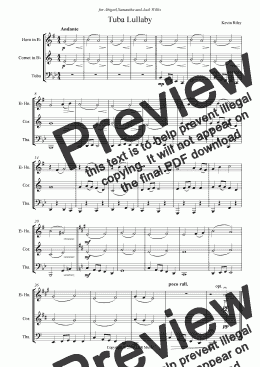 page one of Tuba Lullaby