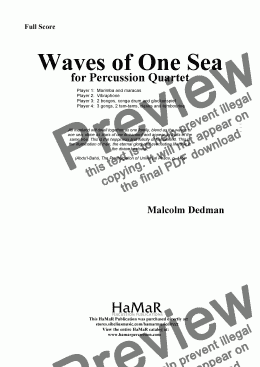 page one of Waves of One Sea