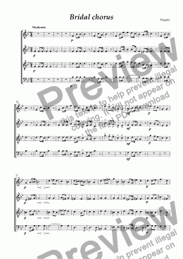 page one of Bridal chorus (for kazoos)