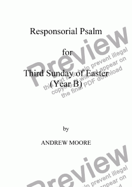 page one of Third Sunday of Easter (Year B)