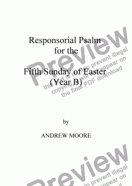 page one of Fifth Sunday of Easter (Year B)