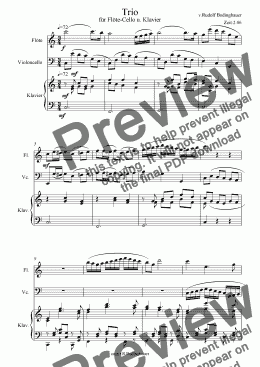 page one of Trio fuer Flöte,Cello und Klavier