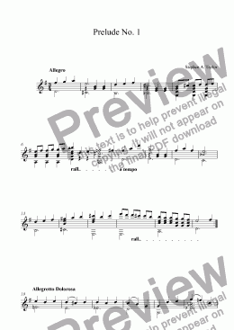 page one of Prelude No1