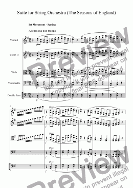 page one of Suite for String Orchestra (The seasons of England)