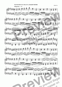 page one of Piano Sonata No.2 in A sharp minor