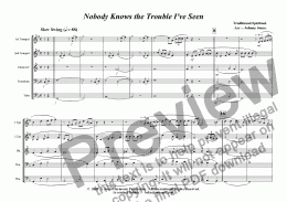 page one of Nobody Knows the Trouble I've Seen   (Brass Quintet)