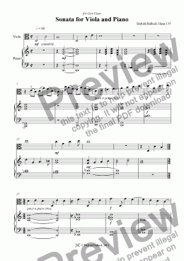 page one of Viola Sonata: 1
