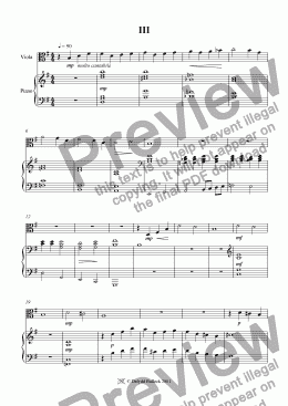 page one of Viola Sonata: 3