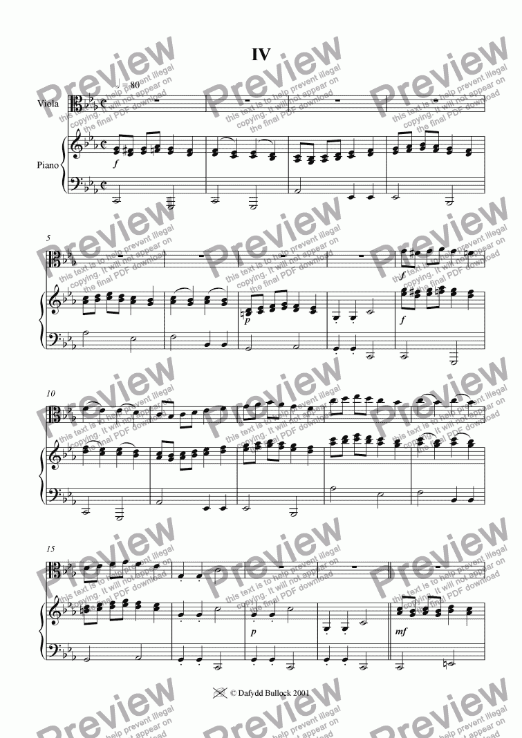 page one of Viola Sonata: 4