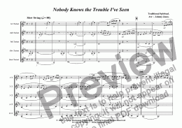 page one of Nobody Knows the Trouble I've Seen    (Clarinet Choir)