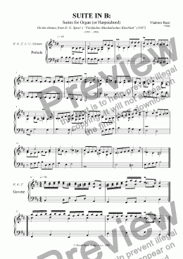 page one of Vierfaches Musikalisches Kleeblatt > Suite in B
