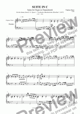 page one of Vierfaches Musikalisches Kleeblatt > Suite in C