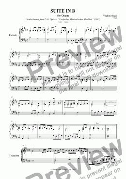 page one of Vierfaches Musikalisches Kleeblatt > Suite in D