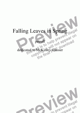 page one of Falling Leaves In Spring