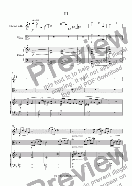page one of Trio for Clarinet, Viola and Piano: 2
