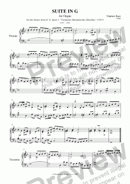 page one of Vierfaches Musikalisches Kleeblatt > Suite in G