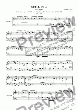 page one of Vierfaches Musikalisches Kleeblatt > Suite in G