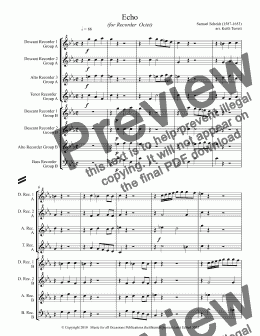 page one of Echo for Recorder Octet