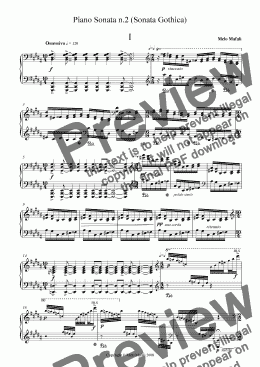 page one of Piano Sonata # 2 (Sonata Gothica)
