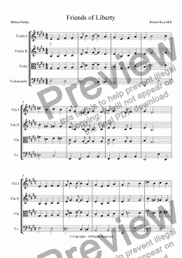 page one of Friends of Liberty [String Quartet]