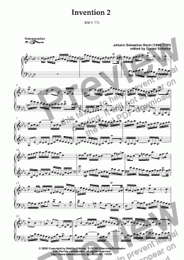 page one of Inventio Nr. 02 (J.S.Bach)