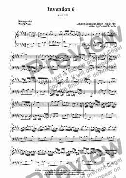 page one of Inventio Nr. 06 (J.S.Bach)