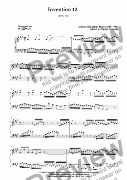 page one of Inventio Nr. 12 (J.S.Bach)