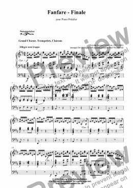 page one of Fanfare - Finale (N.-J. Lemmens)