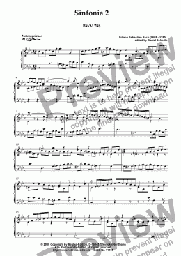 page one of Sinfonia Nr. 02 BWV 788 (J.S.Bach)