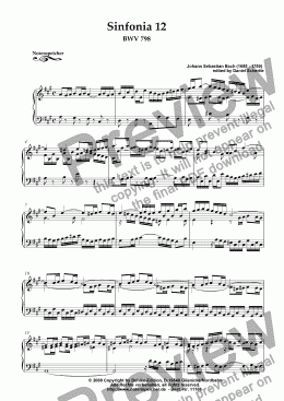 page one of Sinfonia Nr. 12 BWV 798 (J.S.Bach)