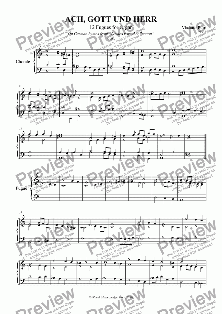 page one of Tablature Miscellany from Levoca > Ach, Gott und Herr