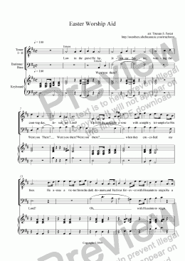 page one of Easter Worship Aid - TTBB