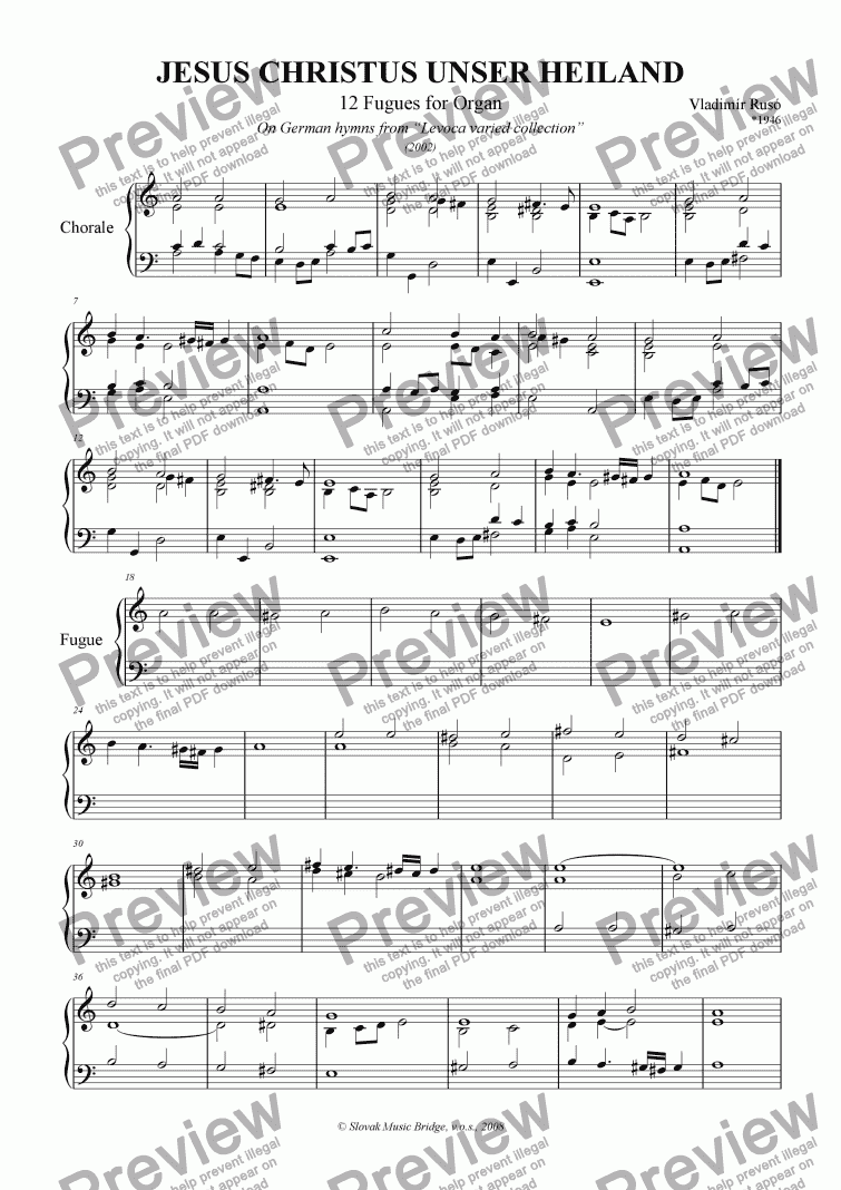 page one of Tablature Miscellany from Levoca > Jesus Christus unser Heiland