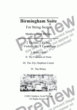 page one of Birmingham Suite