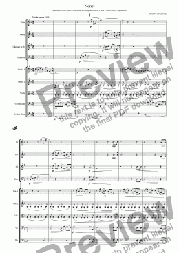 page one of Nonet - First Movement