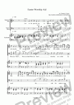 page one of Easter Worship Aid - SATB