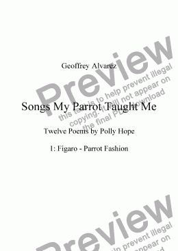 page one of Figaro - Parrot Fashion