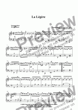 page one of La Legere in d (J.-H. Fiocco)