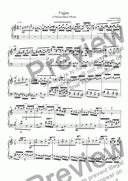 page one of  China Series 03: Prelude and Fugue - Fugue