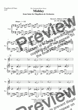 page one of Midday, from Suite for Flugelhorn & Orchestra